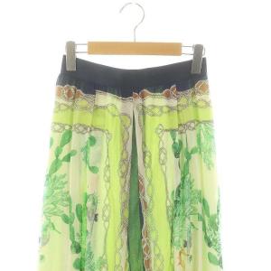 VIVIENNE TAM パワーネット タツノオトシゴ サボテン ギャザースカート ロング マキシ丈 フレア 総柄 イージー 1