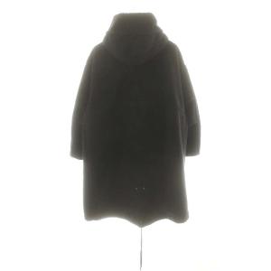 JOURNAL STANDARD 24AW ボアフードコート アウター ミドル丈 ジップアップ M 黒 ブラック