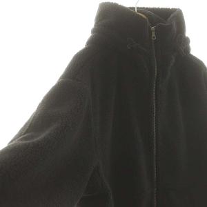 JOURNAL STANDARD 24AW ボアフードコート アウター ミドル丈 ジップアップ M 黒 ブラック