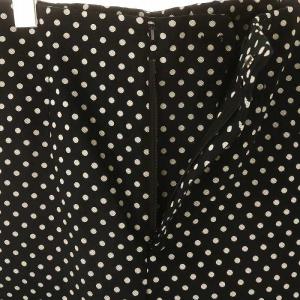 UNITED ARROWS 24SS シャイニー ドットジャカード スリム パンツ テーパード 38 黒 白 ブラック ホワイト /DF