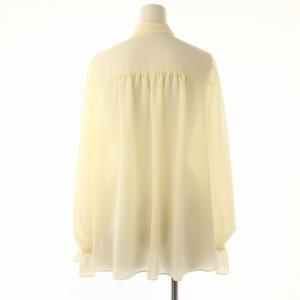 Grace Class 23AW ジョーゼットボウブラウス シフォン 長袖 36 アイボリー /DF OS