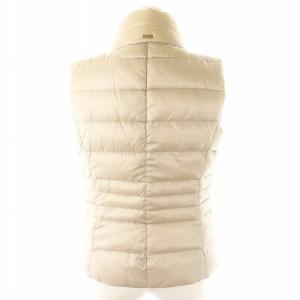 HERNO AMELIA ダウンベスト アウター スタンドカラー ジップアップ 総裏地 40 ベージュ /DO OS
