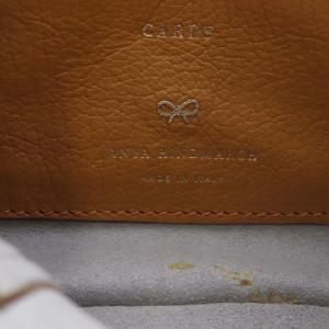 ANYA HINDMARCH スマイリー レザー×スエード タッセル ショルダーバッグ ブラウン