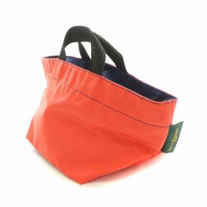 Hervé Chapelier コーデュラ舟型トートバッグ ゼラニウム ハンドバッグ ナイロン バイカラー 赤 レッド 紺 ネイビー 901N