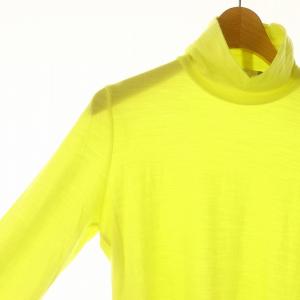 theory luxe リーラプロニ LEELA PLONI ウールハイネックカットソー 長袖 プルオーバー 38 M 黄 イエロー