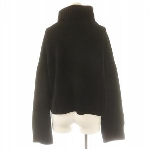EVERYDAY I LIKE 23AW Cropped タートルネックプルオーバー ニット セーター 長袖 クロップド カシミヤ混 F 黒 ブラック