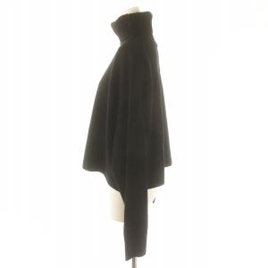 EVERYDAY I LIKE 23AW Cropped タートルネックプルオーバー ニット セーター 長袖 クロップド カシミヤ混 F 黒 ブラック