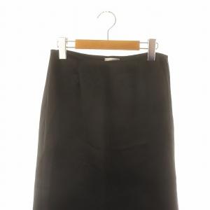 Lisiere L'Appartement アセテート フレアスカート ロング 36 黒 ブラック /DF OS