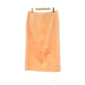 レイヤーシルクスカート タイトスカート ロング マキシ丈 オーガンジー 38 オレンジ /ES OS