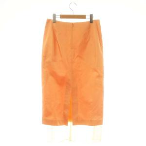 BLAMINK レイヤーシルクスカート タイトスカート ロング マキシ丈 オーガンジー 38 オレンジ /ES OS