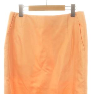 BLAMINK レイヤーシルクスカート タイトスカート ロング マキシ丈 オーガンジー 38 オレンジ /ES OS