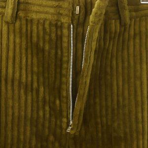 BLAMINK ワイドコーデュロイパンツ ノータック 36 オリーブ