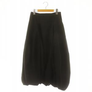 22SS ソフトトロピカル Vase Balloon SKIRT バルーンスカート ロング 切替 38 黒 ブラック