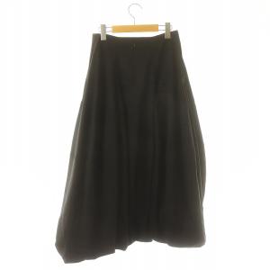ENFOLD 22SS ソフトトロピカル Vase Balloon SKIRT バルーンスカート ロング 切替 38 黒 ブラック