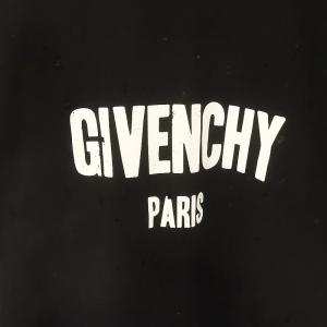 GIVENCHY BW700D3015 デストロイ加工ロゴTシャツ カットソー 半袖 ダメージ加工 XS 黒 白 ブラック ホワイト