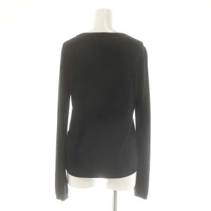 Max Mara ニット セーター 長袖 カシミヤ ラインストーン シルク M 黒 ブラック /MF OS