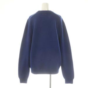 CELINE トリオンフ クルーネック セーター ウール S ブルー