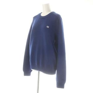 CELINE トリオンフ クルーネック セーター ウール S ブルー