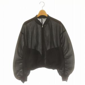 24SS ボリュームシアーブルゾンジャケット F 黒 ブラック /MF OS SH
