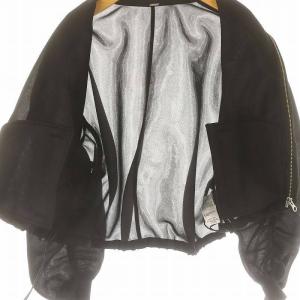 MILA OWEN MILAOWEN 24SS ボリュームシアーブルゾンジャケット F 黒 ブラック /MF OS SH