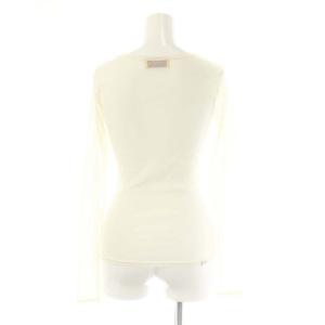 HYSTERIC GLAMOUR TYPE LOGO チビTシャツ ロンT カットソー 長袖 シアー F アイボリー 黒 ブラック