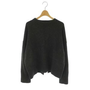 23AW ウールミドルクルーニット セーター 長袖 F チャコールグレー /HK OS