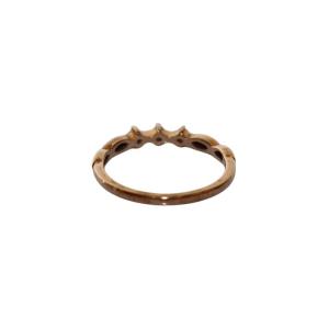 ete ピンキーリング 指輪 ラインストーン K10PG 1号 ピンクゴールドカラー /AQ OS