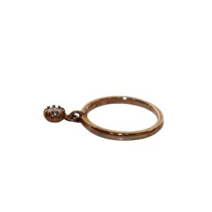 ete ピンキーリング 指輪 ストーン K10PG 1.2g 1号 ピンクゴールドカラー /AQ OS