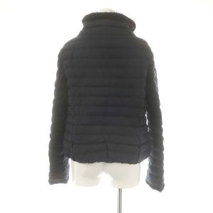 TOCCA MARIA ショートダウンコート ダウンジャケット フェイクファー付き ジップアップ 4 紺 ネイビー