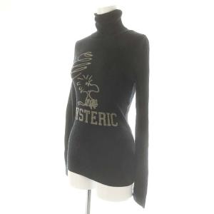 HYSTERIC GLAMOUR ×PEANUTS リブタートルプルオーバー ニット セーター 長袖 F ダークグレー