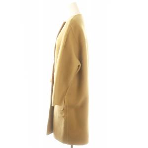 Drawer リバーノーカラーコート 36 ベージュ