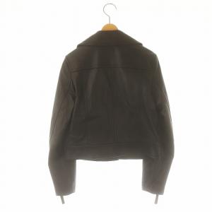 GRACE CONTINENTAL 24AW ラムレザーライダースジャケット 36 黒 ブラック