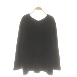 EVERYDAY I LIKE 24AW Lia VネックSweaterセーター ニット 長袖 リブ カシミヤ混 黒 ブラック