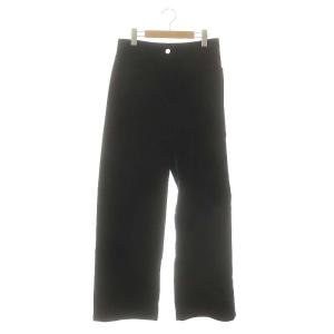 24AW Stretch Velvet 3 CL 5 PKT Jean ワイドパンツ ベルベット 2 黒
