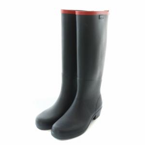 AIGLE ミスジュリエットA ラバーブーツ 長靴 レインブーツ 雨靴 ロング ローヒール 37 黒 ブラック /BB