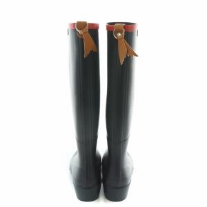 AIGLE ミスジュリエットA ラバーブーツ 長靴 レインブーツ 雨靴 ロング ローヒール 37 黒 ブラック /BB