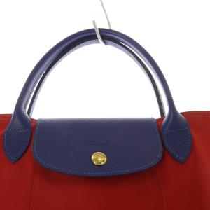 Longchamp ルプリアージュ リプレイ トートバッグ ハンドバッグ 赤 レッド 青 ブルー 10168091P47