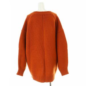 CLANE 23AW OVER V NECK KNIT TOPS ニット セーター 長袖 Vネック 2 M オレンジ