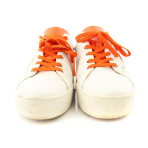 MICHAEL KORS スニーカー シューズ ロゴ 7M 白 オレンジ