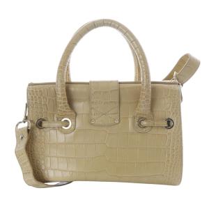 JIMMY CHOO ロザリー クロコ型押し 2WAY ハンドバッグ ショルダーバッグ べージュ