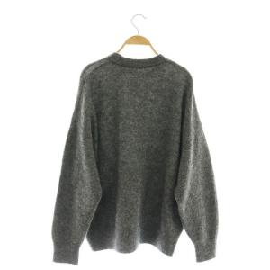 EVERYDAY I LIKE Winter クルーネックニット セーター 長袖 モヘヤ混 ウール混 グレー