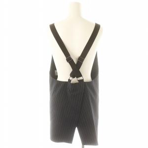 BABYLONE 24SS ギャバストライプベスト ピンストライプ 前開き F 濃紺 白 ダークネイビー ホワイト /NR