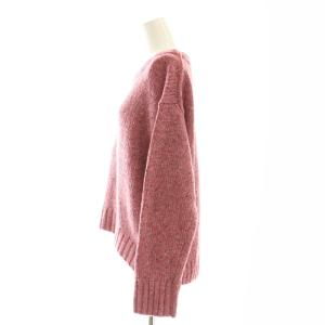 BABYLONE 24AW ネップボートネックニット セーター 長袖 プルオーバー ウール F ピンク /YQ OS