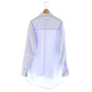 BABYLONE 24SS タイプライタービッグシャツ 長袖 チュニック丈 F ライトブルー /MI OS