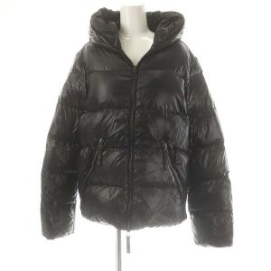 Dionisio ダウンジャケット フード ジップアップ ナイロン 46 黒 ブラック /ES OS