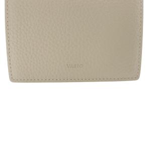 VASIC 名刺入れ カードケース レザー ロゴ ライトグレー