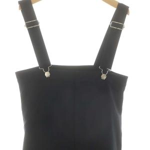 L'Appartement 23AW Dry Cloth サロペット ジャンプスーツ ワイド 36 紺 ネイビー