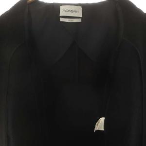 YVES SAINT LAURENT ウール アンゴラ チェスターコート アウター ブラック