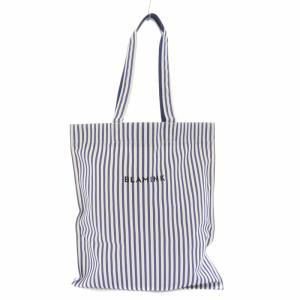 トートバッグ ストライプ 青 ブルー 白 ホワイト OS
