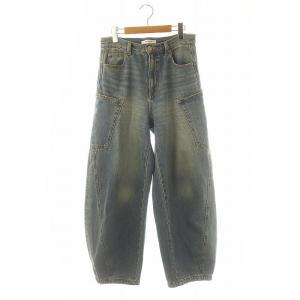 24AW NARROWED HEM コクーンストレートデニムパンツ ジーンズ ワイド ジッパーフライ 2